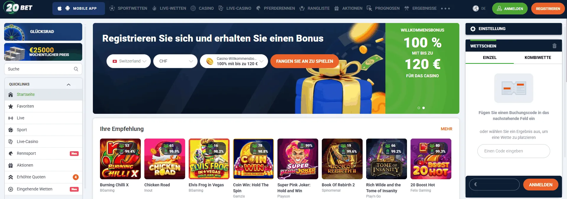 Best Casino ohne OASIS 20Bet